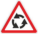 Дорожный знак «Пересечение с круговым движением»
