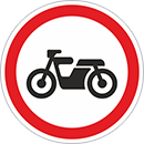 Дорожный знак «Движение мотоциклов запрещено»