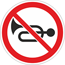 Знак «Подача звукового сигнала запрещена»